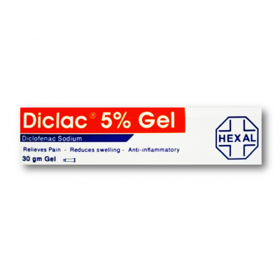 DICLAC 5% GEL ( DICLOFENAC SODIUM ) 30 GM